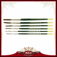 (6) Andrew Mack Brush Hannukaine Quill Brushes Series 79 Size XXS - XL