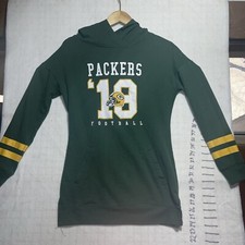 Green Bay Packers NFL Team Apparel Womens Pullover Graphic Hoodie Size Medium