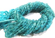 Natural Blue Apatite Oval Shape Faceted Beads size 5x7mm size strand 13 inch