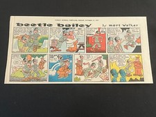 #01a  BEETLE BAILEY by Mort Walker  Sunday Third Page Strip October 27, 1957
