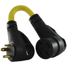 30 Amp to 50 Amp RV Adapter Cord 18 Inch, TT-30P Male to 14-50R Female Handle