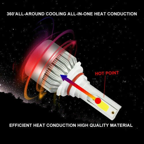 For GMC Sierra 1500 2500 HD 1999-2005 2006 LED Headlights High Low Lights Bulbs - Image 3 of 4