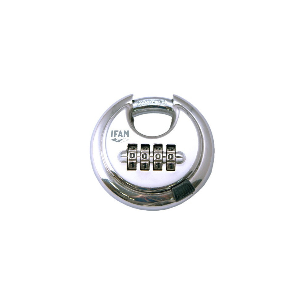 Cadenas à combinaison IFAM circulaire sans clé avec cadran rotatif 3 chiffres