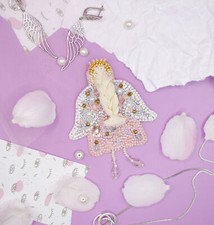 DIY Jewelry Making Beading Kit Pin Sweetie Brooch Bead Embroidery Needlepoint