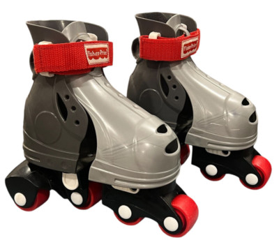Fisher Price 1 2 3 Grow With Me Kids Inline & Roller Skates Silver Adjustable