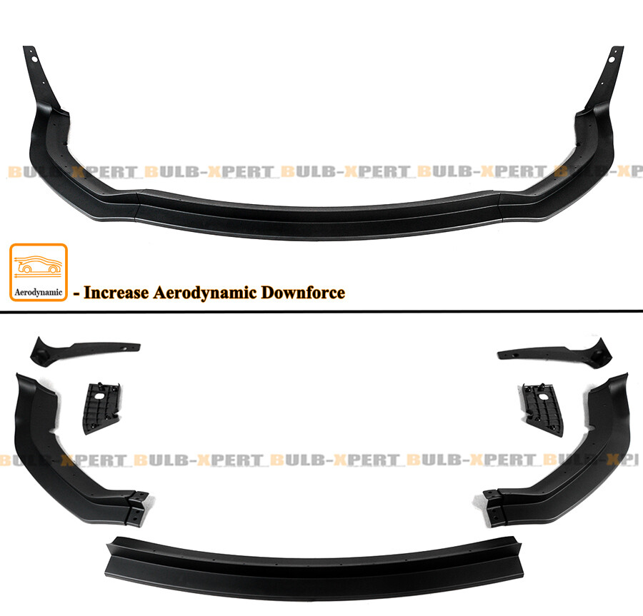 AMPP H Style Front Bumper Lip Winglet – 20-23 Dodge Charger SRT Widebody, Gloss Black