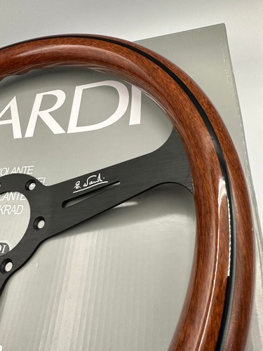NARDI ND Classic Steering Wheel Wood With Black Spokes 350mm 14inch - Picture 3 of 7