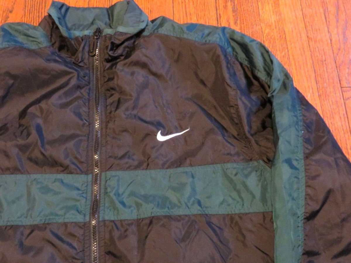 VTG 90's Nike Reversible Forest Green Black Windbreaker Track