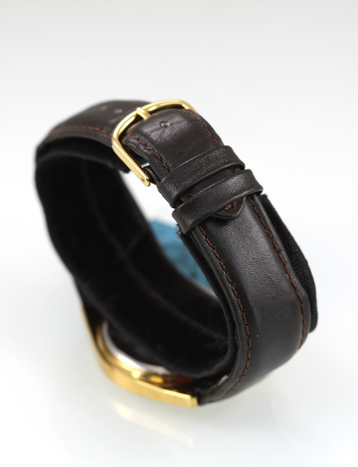 Sharp Watch Waterproof Sharp Watch Men Gold Stainless Steel WR Brown Leather Battery Day Date ...