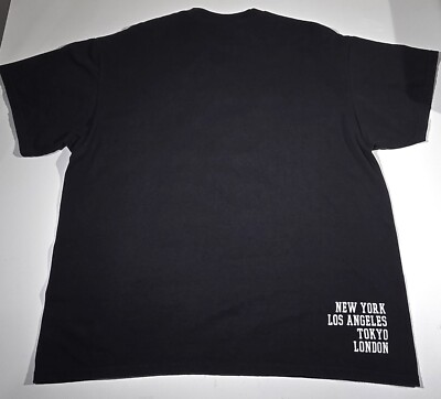 Stussy 1980 Gold Eagle Wing World Logo Black NY LA T-Shirt