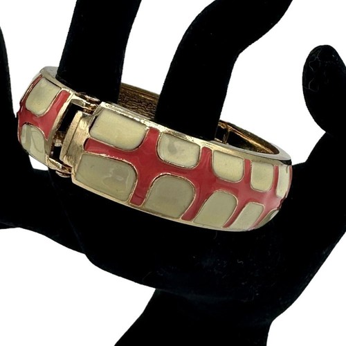Furnish signed bracelet gold tone hinged