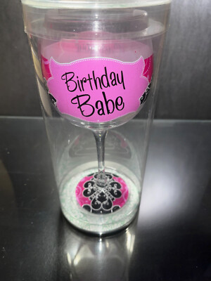 Minx unique Birthday Babe collector's wine glass, 18oz, w/Box in great condition