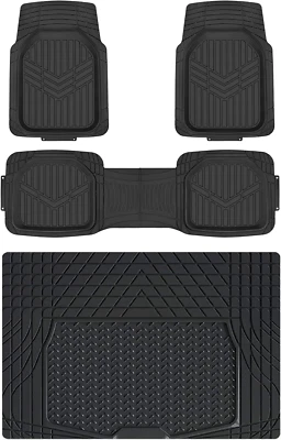 Alfombras de goma para coche SUV camión y camioneta Sencillo Negro Nuevo - Imagen 1 de 2