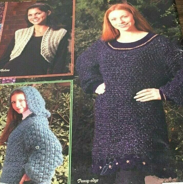 Suéter hecho en casa Crochet ASN American School of Needlework 5 patrones para mujer  Foto 4 de 4