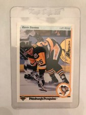 🏒 Kevin Stevens Carte Hockey 1990 - Penguins de Pittsburgh 🐧