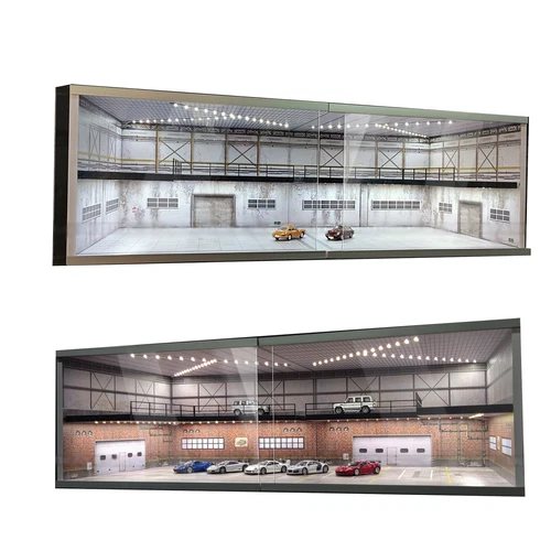Diorama 1/64 Car Parking Lot Model LED Lighting Showroom Scene Display Model Toy - Picture 24 of 62