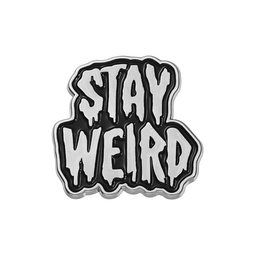 Stay Weird Enamel Pin Creative Metal Brooch For Lapel Backpack Brooches Pins