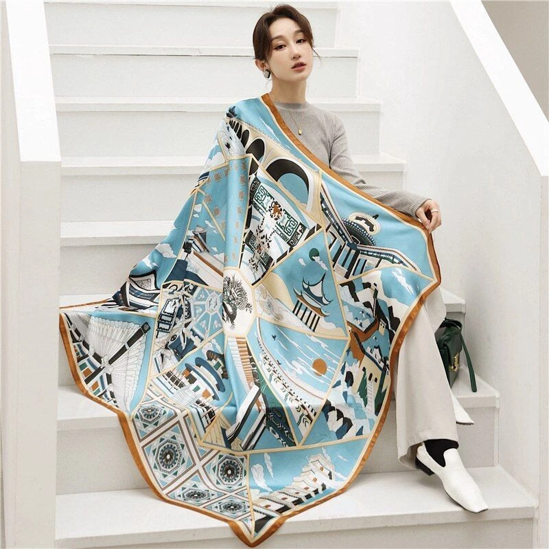 Large Silk Twill Scarf - MAR