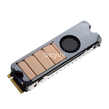 M.2 NVME PCIE SSD Cooler Copper Substrate Heatsink Radiator Fin 4Pin PWM Min Fan