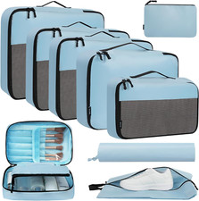9 Set Packing Cubes Luggage Packing Organizer for Travel - Suitcase Packing Bags