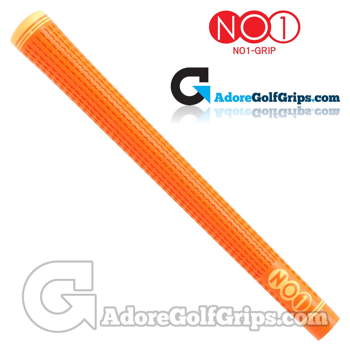 NO1 Grip 48 Series - Standard Size - Golf Grips - Orange / Light