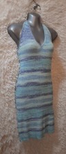 New Wild Fable Women's Sleeveless Blue Stripe Sweater Knit Dress Size Medium