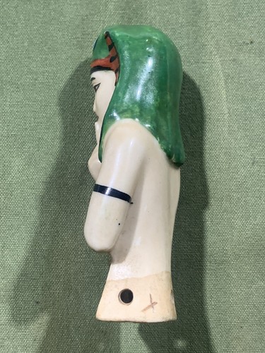 Vintage Egyptian Pottery Porcelain Tourist Statue Bust Figure 10.5cm - 第 2/4 張圖片
