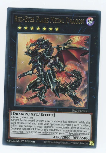 RA01-EN038 - Red-Eyes Flare Metal Dragon - Ultra Rare - Effect Xyz Monster - Rar