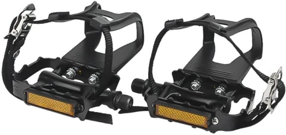 Versatile Bike Pedals for Indoor Stationary and Outdoor Cycling with Toe Clips - Image 3 of 4