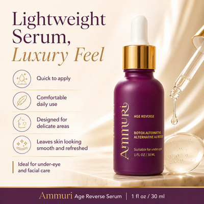 Ammuri Age Reverse Anti-Aging Gesichtsserum feine Linien Ausdruckslinien 30 ml UK