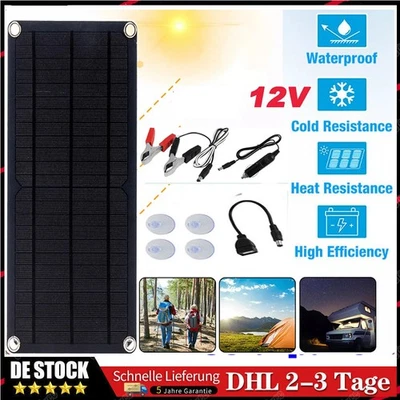 KOVOL 50W Solarpanel 12V Solar Ladegerät Autobatterie Erhaltungsladegerät für Caravan