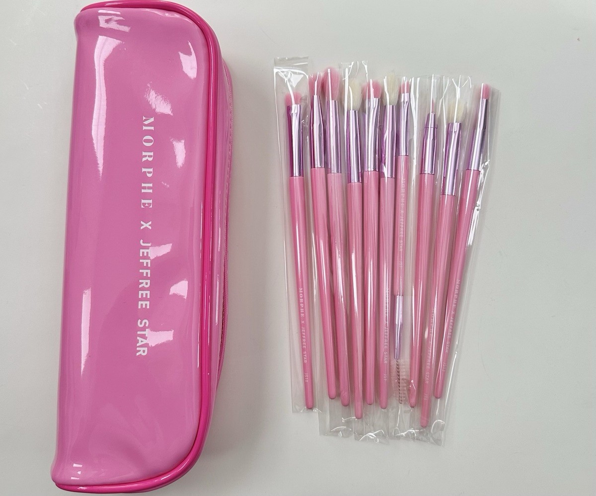 その他 Morphe x Jeffree Star brush collection Morphe X JEFFREE Star 10 PIECES Eye BRUSH Set PINK!! BRAND NEW