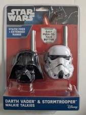 Disney Star Wars Walkie Talkies Darth Vader Stormtrooper NEW Sealed Long range