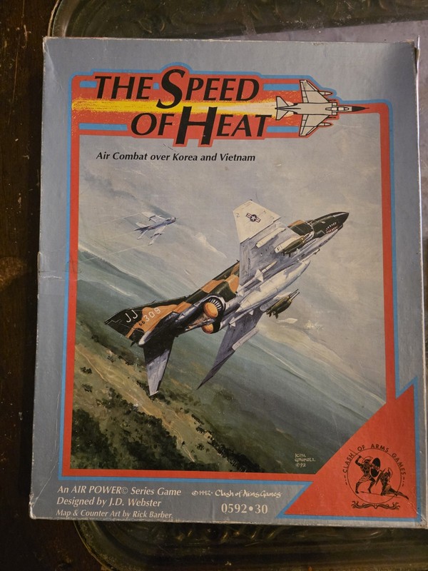 Clash of Arms Games The Speed of Heat Korea/Vietnam Air Combat Board Game 1992