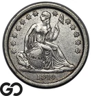 1840 Seated Liberty Dime, Flashy XF+/AU