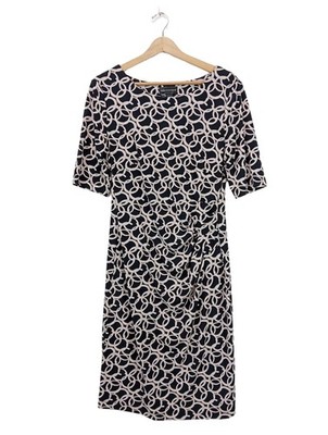 CONNECTED APPAREL Kurzarmkleid Damen Kleid Gr. DE 38 schwarz-weiß Casual-Look