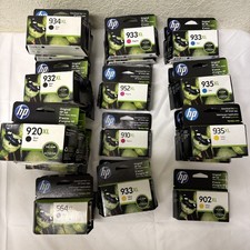 LOT OF 30 Genuine HP Ink Cartridges , Black, Cyan Magenta, Yellow NEW SEALED