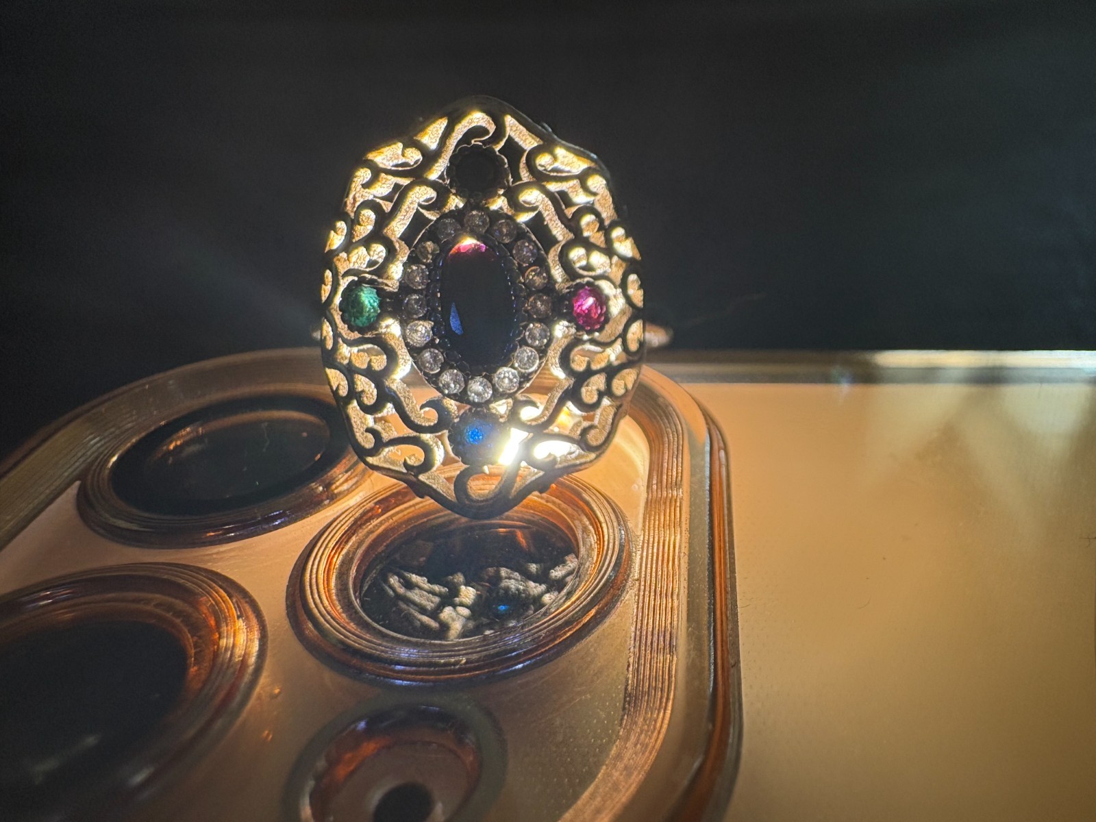 Handcrafted 925 Sterling Silver Ring Multi Colore… - image 8