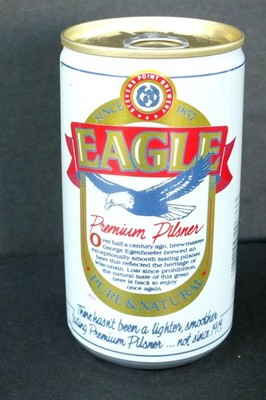 EAGLE PREMIUM PILSNER 12 OZ ALUMINUM BEER CAN STEVENS POINT BREWERY, WI BO