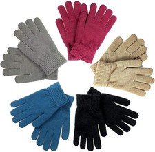 Winter Magic Gloves for Adults,5 Pairs of Stretchy Knit Warm Gloves for Men..