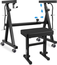 Heavy Duty Z Style Keyboard Piano Stand with Wheels Bench for 54-88 Keys