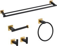5-Piece SUS304 Stainless Steel Bathroom Hardware Kit - Incould 30" Double Towel