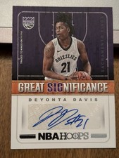 2018-19 Panini NBA Hoops - Great Significance Deyonta Davis #GS-DD (AU)