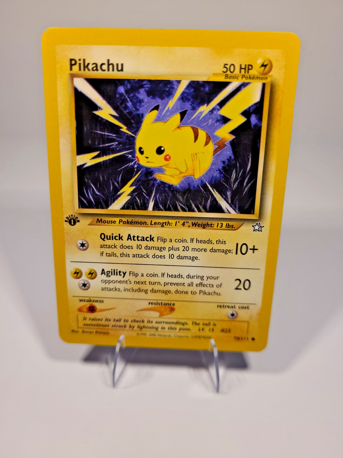 Pikachu 070/111 Neo Genesis 1st Edition LP (1 of 4 cards)- Pokemon TCG