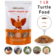 1 LB Turtle Food - Dried Mealworms Dried Cricket  Krill - 3 in 1 Premium Treats