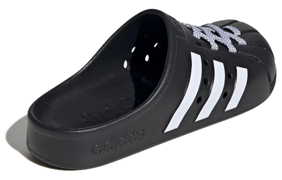 Adidas Adilette Clog 'Black White Laces' JH9848 Men New Sizes | eBay