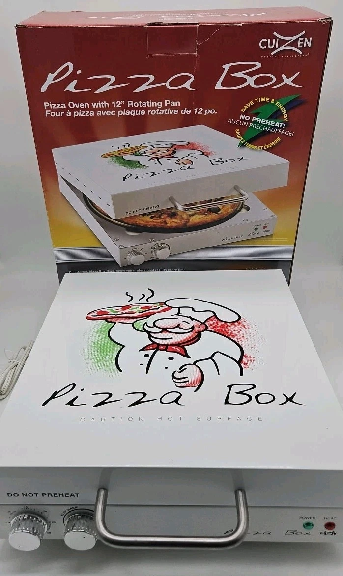Cuizen Pizza Box Countertop Pizza Oven w/ 12" Rotating Pan PIZ-4012 - Tested
Opens in a new window o