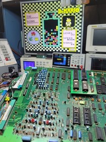 Dr Mario Nintendo VS Unisystem CPU & Satellite Vintage Arcade Circuit Board PCB