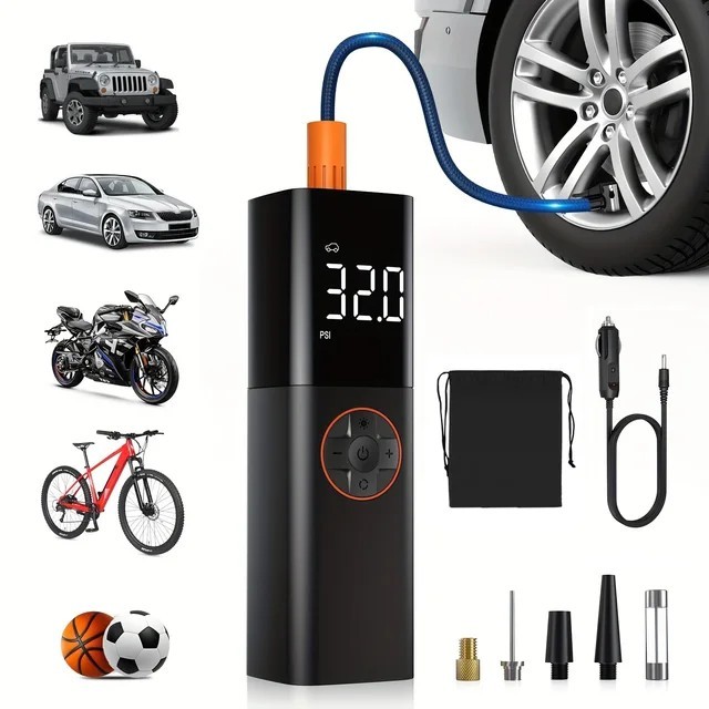 Tire Inflator Portable Air Compressor, DC 12V Small Air Pump