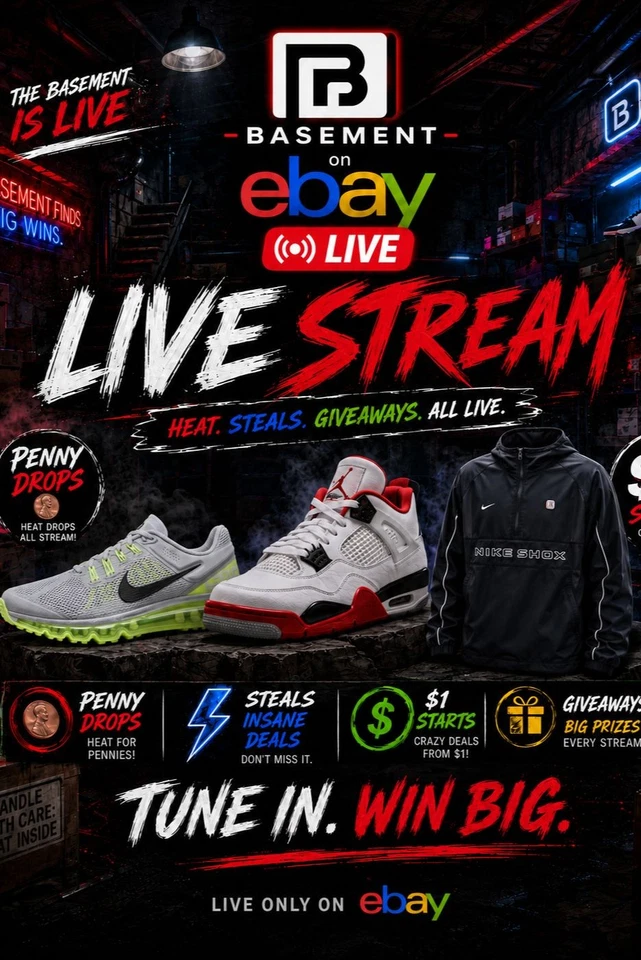 🔥 BASEMENT AU🔥 $1 AUCTIONS | SNEAKERS & CLOTHING